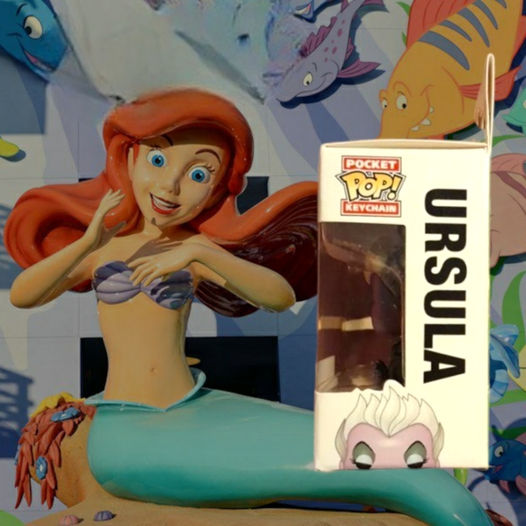 NIB DISNEY Ursula Funko Pop Metallic Little Mermaid Pocket Pop 2" Keychain - Picture 5 of 9